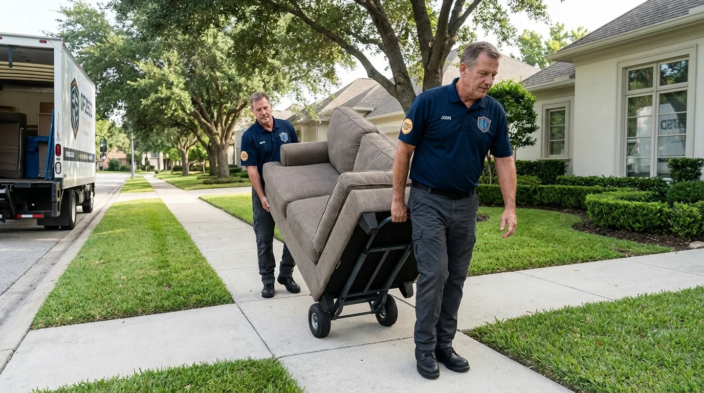 Local residential moving crew loading furniture in Liberty, KY